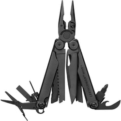 MSC&nbsp;Leatherman Wave Plus Multi-Tool, Black Oxide, 18 Tools, 1 ea