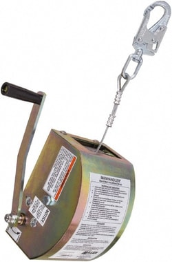 MSC&nbsp;Miller ManHandler Hoist, Galvanized Steel, 65 ft., 350 lb. Capacity, 1 ea.