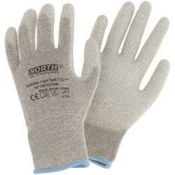 MSC&nbsp;Honeywell North Antistatic Gloves, Thunderon Material, 15 Ga, Size Medium, 1 Pair