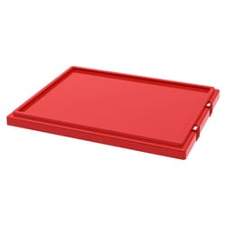 MSC&nbsp;Akro-Mils Nest and Stack Tote Lid, Plastic, Red, 6/Pk.