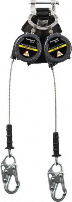 MSC&nbsp;Honeywell Safety TurboLite&trade; EXTREME Self-Retracting Lifeline, Sharp Edge Twin Leg, 9 ft, 420 lb Capacity, 1 ea