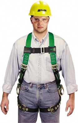 MSC&nbsp;Miller Python P950 Vest-Style Harness, Universal, Green, 400 lb, 1/Case