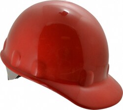MSC&nbsp;Fibre-Metal Hard Hat, Cap Style, Thermoplastic, Class E, Red, 1 ea