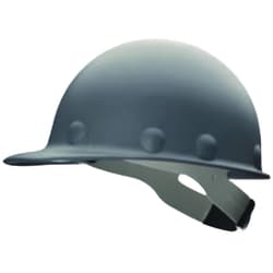 MSC&nbsp;Fibre-Metal Roughneck Cap Style Hard Hat, Fiberglass, 8-Point Ratchet Suspension, Gray, 1 ea
