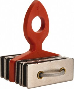 MSC&nbsp;Salisbury Magnetic Button, Nickel-Plated Steel, Four Magnets, 1 ea