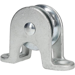 MSC&nbsp;Value Collection Single Open Upright Mount Guidance Pulley, Malleable Iron, 1-1/2 in. Sheave, 1 ea.