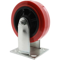 MSC&nbsp;Value Collection Rigid Top Plate Caster, Polyurethane, 6 in. Wheel, 600 lb. Capacity, 1 ea.