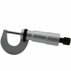 MSC&nbsp;Starrett Mechanical Outside Micrometer, 0 to 13 mm Range, 0.01 mm Graduation, 1 ea.