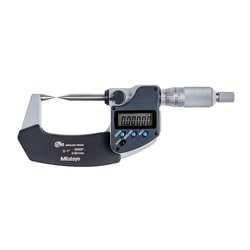 MSC&nbsp;Mitutoyo Electronic Point Micrometer, Carbide, 0 in. to 1 in., Ratchet Stop, 1 ea