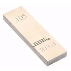 MSC&nbsp;SPI Rectangular Gage Block, Steel, 0.105 in., Grade AS-1, 1 ea.