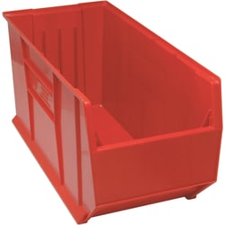 MSC&nbsp;Quantum Storage Hulk Hopper Stacking Bin, Polypropylene, Red, 1 ea