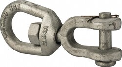 MSC&nbsp;Chicago Hardware And Fixture Co, Jaw and Eye Swivel, Galvanized Carbon Steel, 5/8 in., 5,200 Lbs. Capacity, 1/Ea.