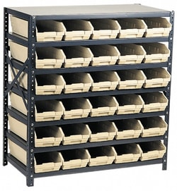MSC&nbsp;Quantum Storage Floor Pick Rack, Steel, 72 Bins, 1 ea