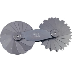 MSC&nbsp;Mitutoyo Radius Gage, 15.5 mm to 25 mm, 30 Leaves, 1 ea