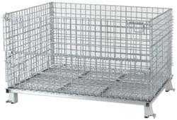 MSC&nbsp;Bulk Storage Container, Steel, Basket-Style Bulk Container