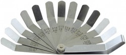 MSC&nbsp;OEM Tools Valve Tappet Feeler Gauge, 30&deg; Offset, 12-Blade, 1 ea.