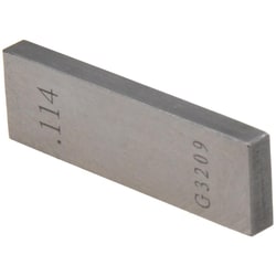 MSC&nbsp;Value Collection Rectangle Gage Block, Steel, 0.114 in., Grade 0, 1 ea.