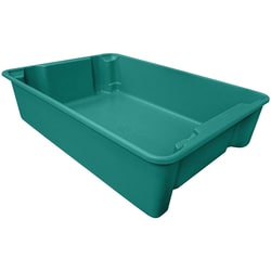 MSC&nbsp;MFG Tray Stack and Nest Tote, Fiberglass, 34.13 in. x 24 in. x 8.125 in., 3/Pk.