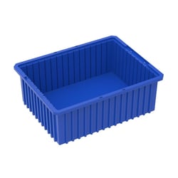 MSC&nbsp;Akro-Mils Dividable Grid Container, Polypropylene, 22-3/8 in. x 17-3/8 in. x 8 in., Blue, 3/Pk.