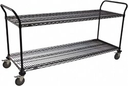 MSC&nbsp;Value Collection Wire Utility Cart, Steel, 72 in. Long, 18 in. Wide, 1 ea.
