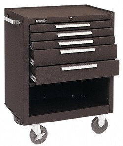 MSC&nbsp;Kennedy 275X Roller Cabinet, Steel, 27 in., 5-Drawer, 1 ea