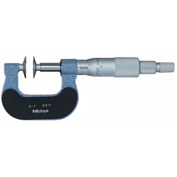 MSC&nbsp;Mitutoyo Non-Rotating Disc Micrometer, 2 in. to 3 in. Range, 0.00005 in. Resolution, IP65, 1 ea.