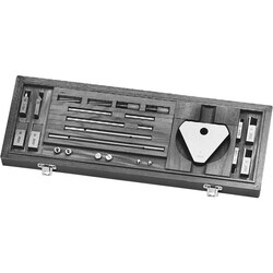 MSC&nbsp;Mitutoyo Square Gage Block Accessory Set, Steel, Inch, 27 Pieces, 1 ea