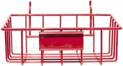 MSC&nbsp;Marlin Steel Wire Products Rectangular Peg Board Basket, Steel, Red Powder Coated, 1 ea