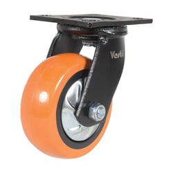 MSC&nbsp;Vestil Swivel Caster, 5 in. Polyurethane Wheel, 639 lb. Capacity, 1 ea.