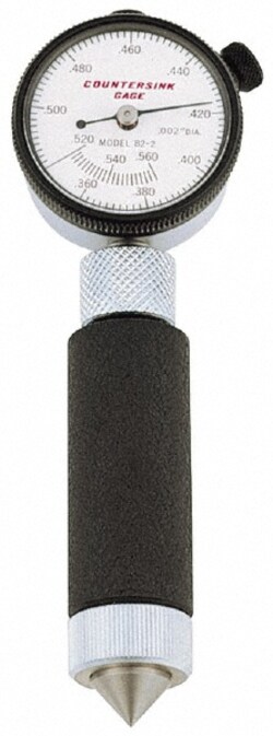 MSC&nbsp;SPI Swiss Precision Instruments Angle Countersink Gage, 0.36 in. to 0.56 in. Range, 90&deg;, 1 ea.