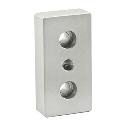 MSC&nbsp;80/20 Inc. Base Plate, 3-Hole, 15 Series, Aluminum, 1 ea.