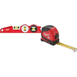 MSC&nbsp;Milwaukee Tool Torpedo Level, Die Cast, 10 in., 3 Vials, 1 ea.