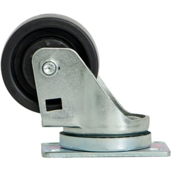 MSC&nbsp;PRO-SOURCE Swivel Caster, 3 in. Polyurethane, Plate Mount, 1 ea.