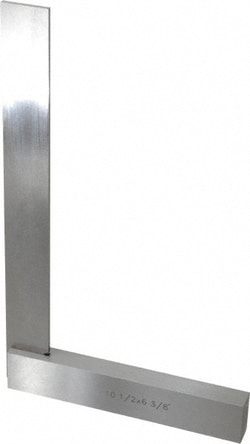 MSC&nbsp;Value Collection Steel Square, 10-1/2 in. Blade, 6-3/8 in. Base, Beveled Edge, 1 ea.