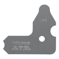 MSC&nbsp;Mitutoyo Radius Gage, Decimal, 0.140 in., 1 ea.