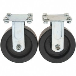 MSC&nbsp;Value Collection Rigid Top Plate Caster, Polypropylene, 6 in. Wheel, 1,000 lb Capacity, 2/Pk.
