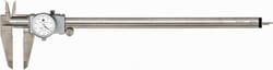 MSC&nbsp;Tesa Brown and Sharpe Dial Caliper, 0-12 in., Stainless Steel, 1 ea.