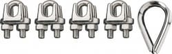 MSC&nbsp;Ronstan Wire Rope Clip Kit, Zinc, 1/8 in., 1/Pk.