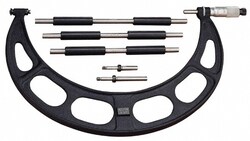 MSC&nbsp;Starrett Interchangeable Anvil Micrometer, 0 mm to 100 mm Range, Ratchet Stop, 1 ea