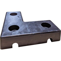 MSC&nbsp;Value Collection Rubber Dock Bumper, Laminated Rubber, 18 in. Wide, 4 in. High, 1 ea.