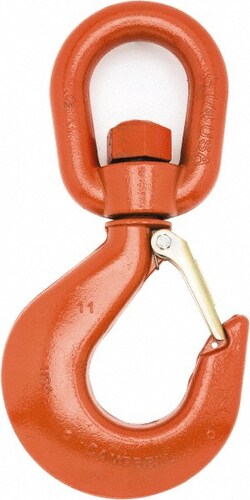 MSC&nbsp;Campbell Swivel Hoist Hook, Size 7, 5 Ton, Alloy Steel, 1 ea
