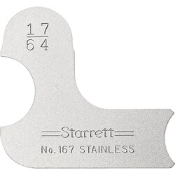 MSC&nbsp;Starrett Individual Radius Gage, Steel, 17/64 in., 1 ea.