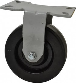 MSC&nbsp;Fairbanks Rigid Top Plate Caster, Phenolic, 6 in. Diameter, 1,200 lb. Capacity, 1 ea.