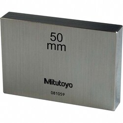 MSC&nbsp;Mitutoyo Gage Block, Rectangle, Steel, 50 mm, Grade 0, 1 ea