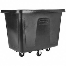 MSC&nbsp;Rubbermaid Cube Truck, Polyethylene, 12 cu. ft., 400 lb. Capacity, 1 ea