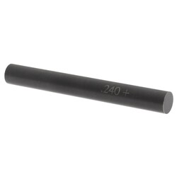 MSC&nbsp;SPI Swiss Precision Instruments Plug Gage, 0.24 in. Diameter, 0.0002 in. Tolerance, Black Oxide Finish, 1 ea.