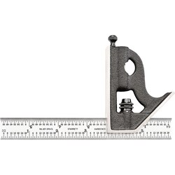 MSC&nbsp;Starrett Combination Square, Cast Iron Head, 6 in. Length, 1 ea.