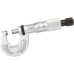 MSC&nbsp;Starrett 232 Series Mechanical Outside Micrometer, 0-1/2 in. Range, 0.0001 in. Resolution, 1 ea.