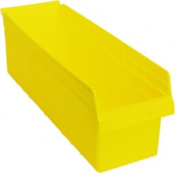MSC&nbsp;Quantum Storage Hopper Shelf Bin, Polypropylene, Yellow, 1 ea