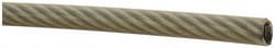 MSC&nbsp;Loos and Co. Aircraft Cable, Carbon Steel, 7 x 19 Strand, 3/8 in. Diameter, 1 ft.